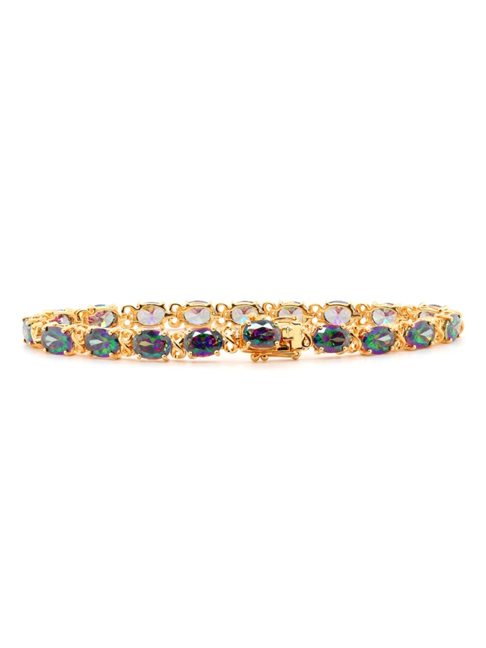 NWOT 12CT Northern Lights Quartz Link Bracelet, 7” Long - Picture 3 of 10